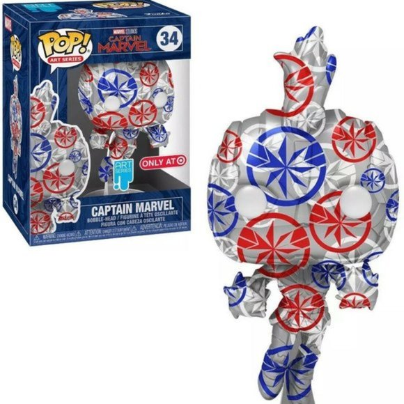 FUNKO POP Captain Marvel Art Series - Picture 1 of 4